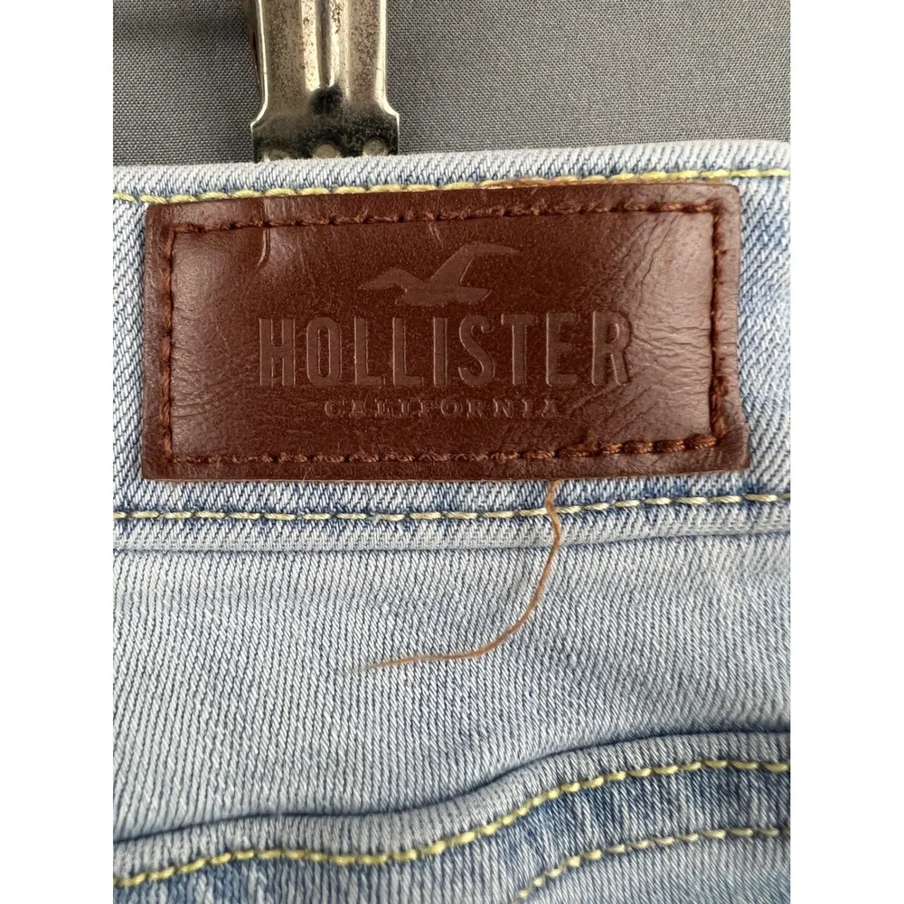 Hollister Jeans Womens 7R 28x30 Low Rise Super Skinny Light Wash Distressed Good